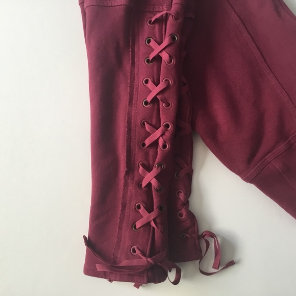 Free People Movement XS Pixi Lace Up Leggings High Rise EUC - Picture 8 of 15